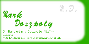 mark doszpoly business card